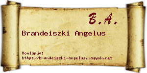 Brandeiszki Angelus névjegykártya